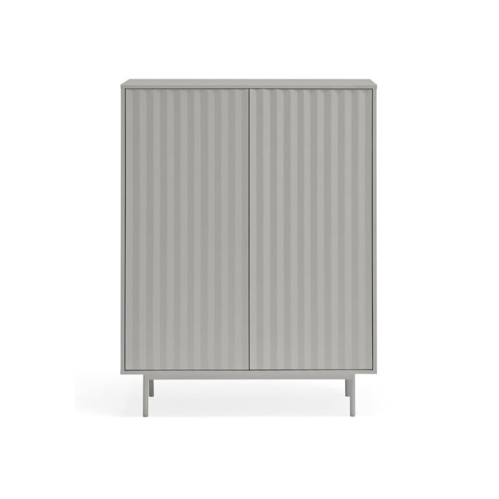 Comodă gri înaltă 97×130 cm Sierra – Teulat