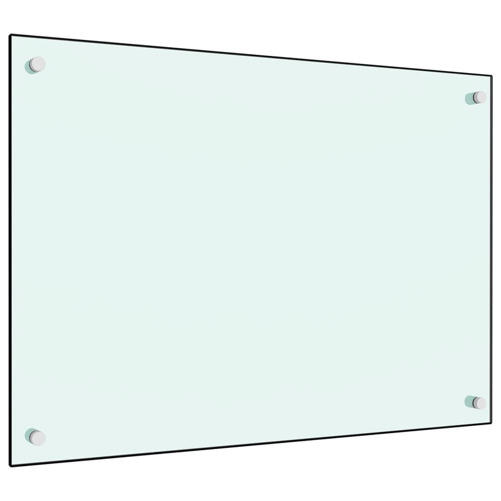 vidaXL Panou antistropi de bucătărie, culoare lapte, 70×50 cm, sticlă securizată