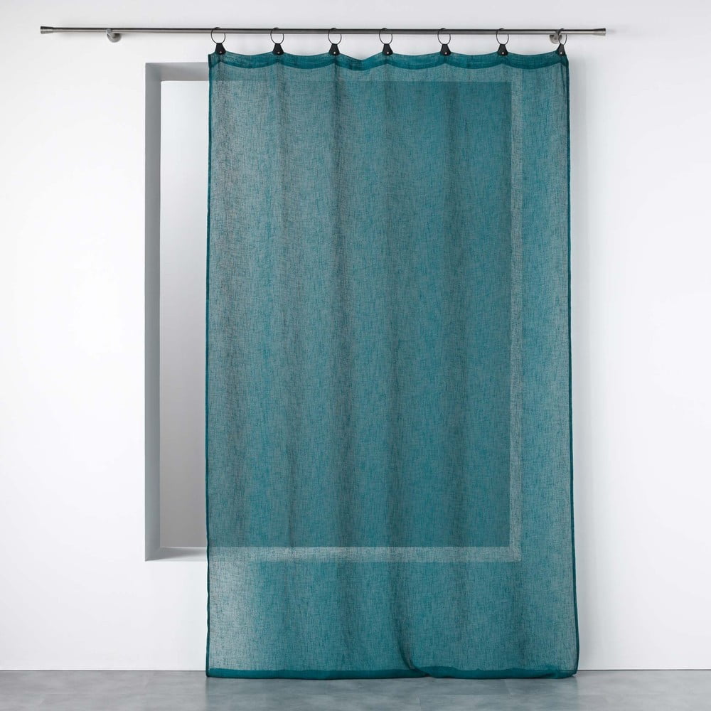 Perdea albastră din voal 140×240 cm Linka – douceur d’intérieur