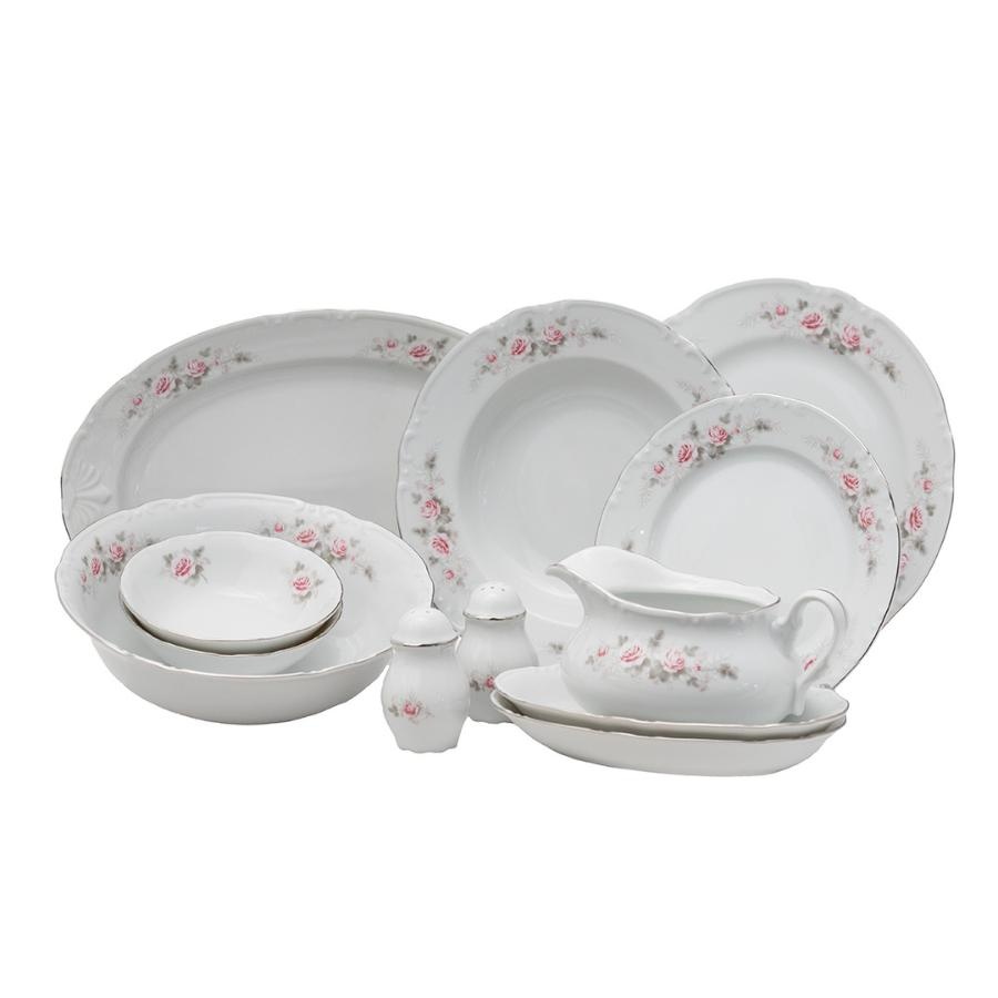 CONSTANCE decor FLORAL Serviciu masa portelan Bohemia 12 persoane ( 45 piese )