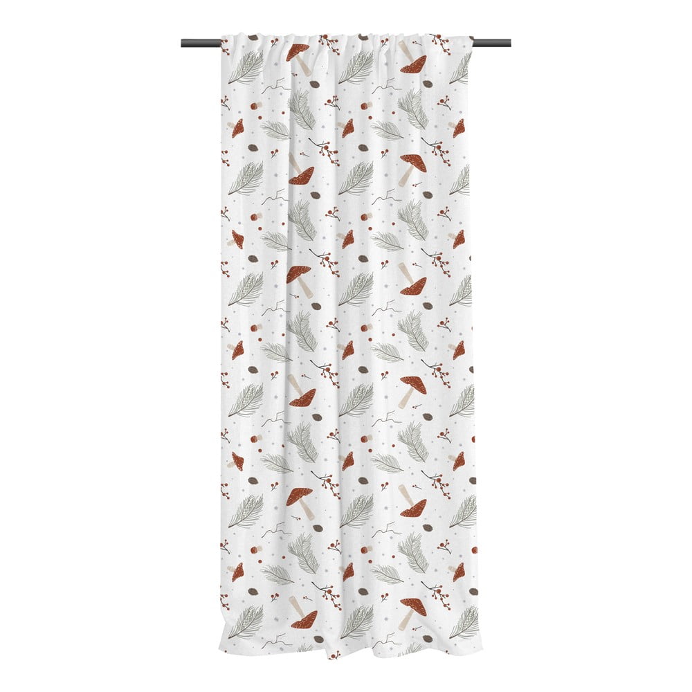 Draperie albă din bumbac satinat 110×250 cm Toadstools – Butter Kings