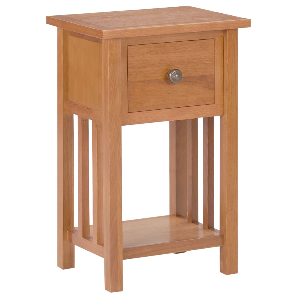 vidaXL Masă de reviste cu sertar, 35 x 27 x 55 cm, lemn masiv stejar