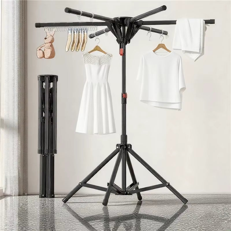 Uscator de rufe pliabil tip trepied, cu 6 brate rotative, 150 cm Uscator de rufe pliabil tip trepied, cu 6 brate rotative, 150 cm