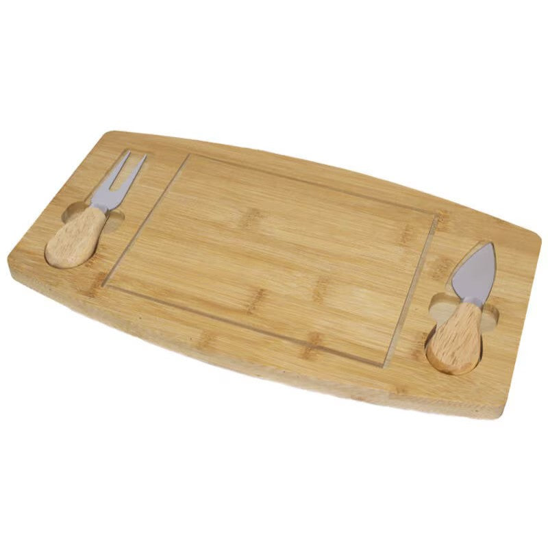 Platou de branzeturi cu ustensile pentru servire, din lemn, dimensiuni 36x18x1, 5 cm Platou de branzeturi cu ustensile pentru servire, din lemn, dimensiuni 36x18x1, 5 cm