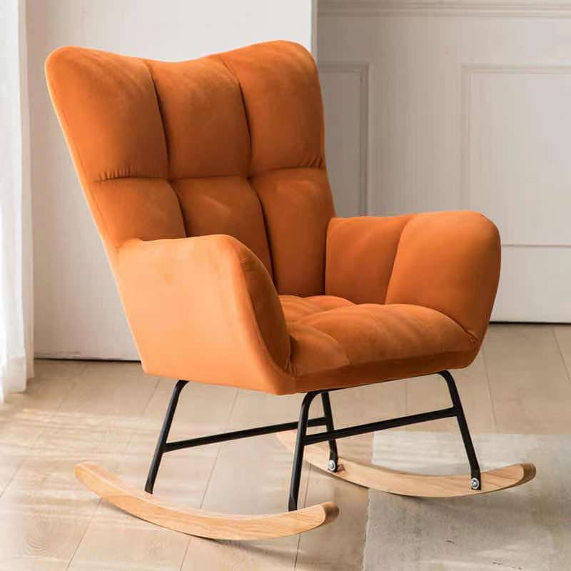 Fotoliu balansoar pentru relaxare cu material catifelat si cadru metalic Fotoliu balansoar pentru relaxare cu material catifelat si cadru metalic