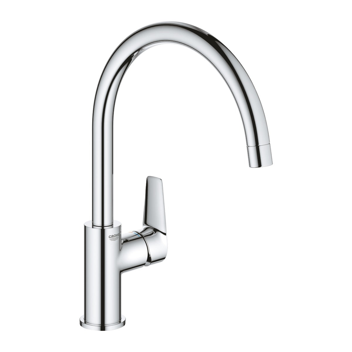 Baterie bucatarie Grohe Bauedge, pipa pivotanta, crom, furtune flexibile-31367001 Baterie bucatarie Grohe Bauedge, pipa pivotanta, crom, furtune flexibile-31367001