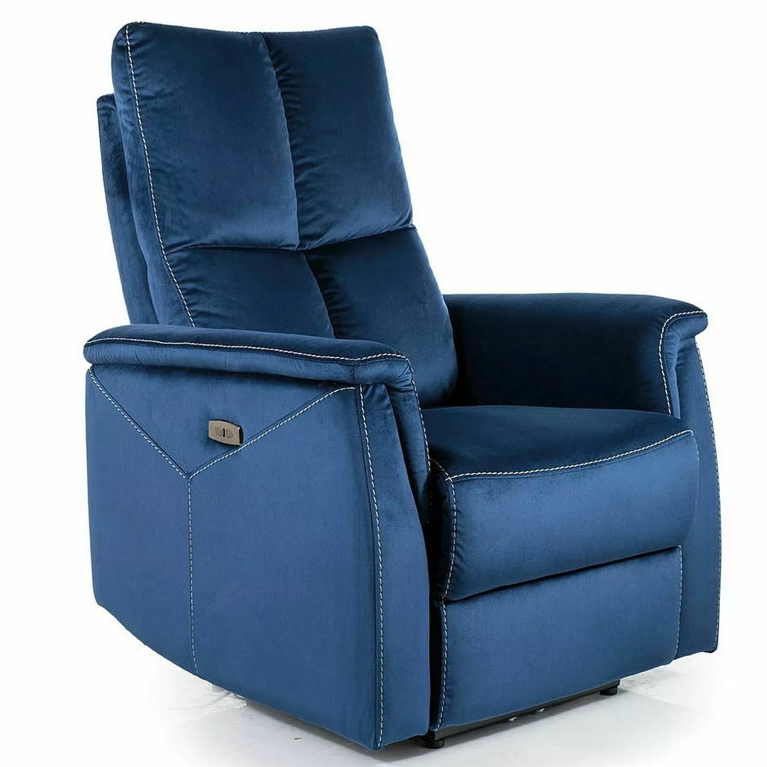 Fotoliu rabatabil NARA VELVET – Albastru