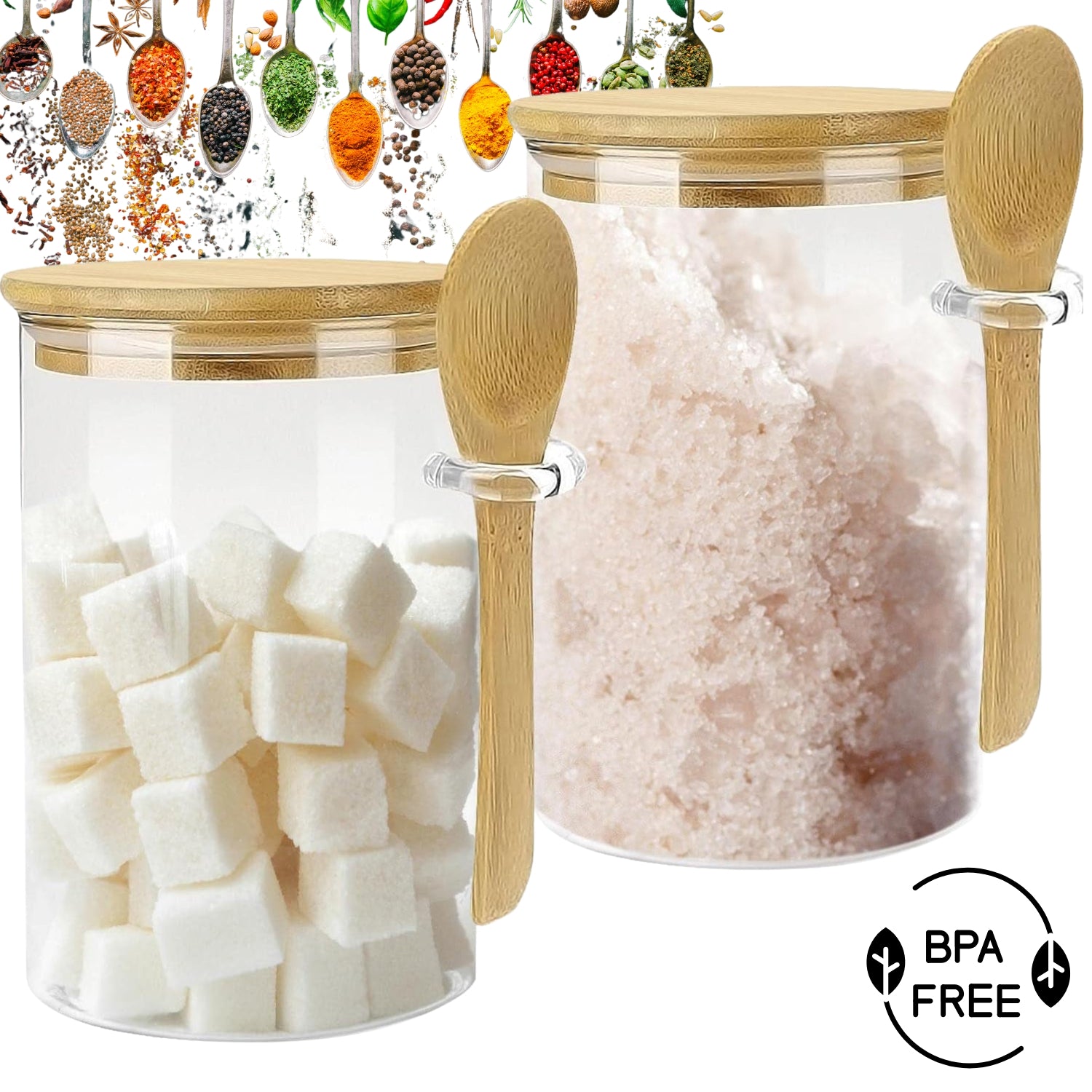 Set 2 Borcane din Sticla Elindor® cu Capac Etans, Borcan 450 ml Ideal pentru Iaurt, Sosuri, Salate, Gustari, Miere, Dulceata, Condimente, Zahar, Cafea, Capace din Bambus, Recipient Depozitare in Bucatarie, Lingurite Incluse, Transparent – Default Title Set 2 Borcane din Sticla Elindor® cu Capac Etans, Borcan 450 ml Ideal pentru Iaurt, Sosuri, Salate, Gustari, Miere, Dulceata, Condimente, Zahar, Cafea, Capace din Bambus, Recipient Depozitare in Bucatarie, Lingurite Incluse, Transparent – Default Title