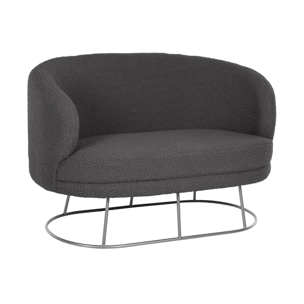 Canapea 2 locuri ARION BOUCLE 130 CM – Gri inchis Canapea 2 locuri ARION BOUCLE 130 CM – Gri inchis