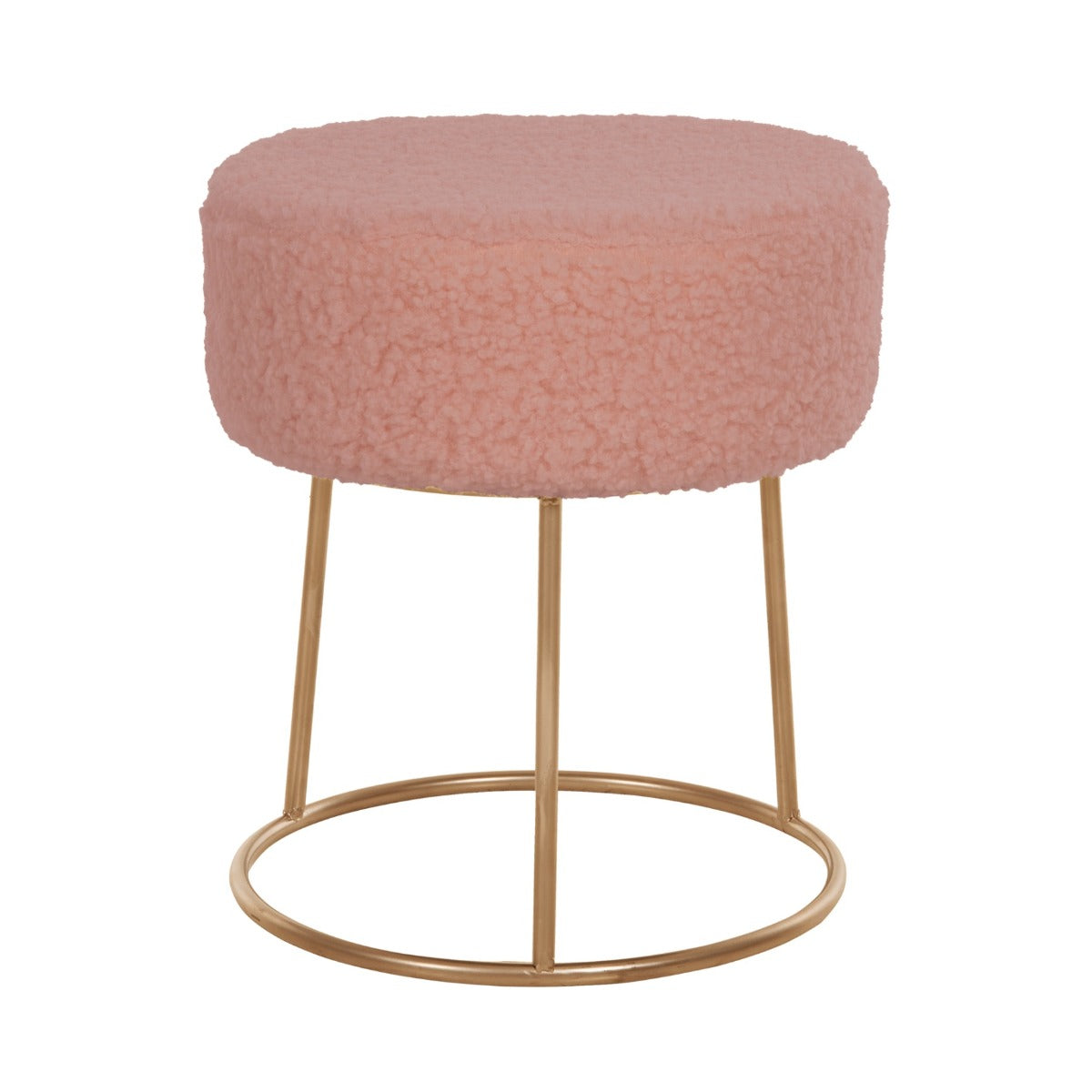 Taburet VIZINY BOUCLE Ø35 CM – Roz Taburet VIZINY BOUCLE Ø35 CM – Roz