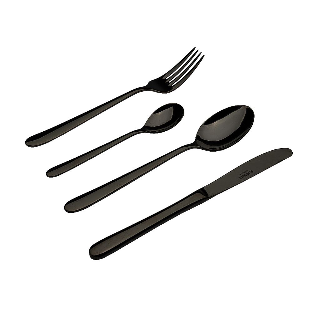 Set tacamuri inox 16 piese CLASSICAL negru