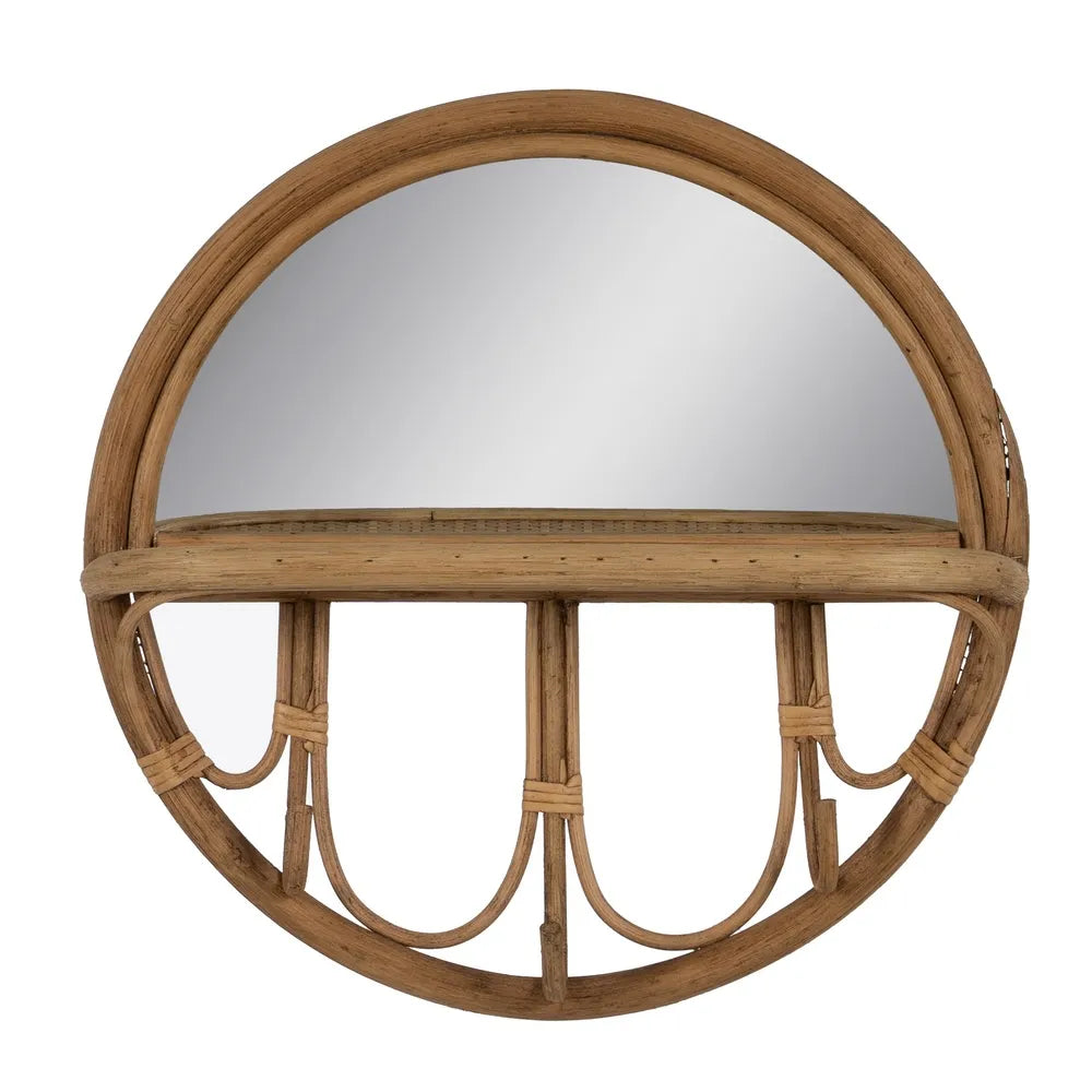 Oglinda de perete RUSTIS Ø42 CM – Lemn