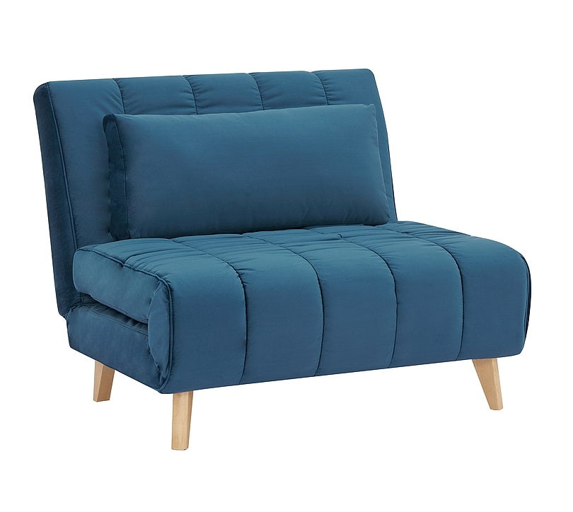 Fotoliu extensibil BELLA VELVET – Albastru Fotoliu extensibil BELLA VELVET – Albastru