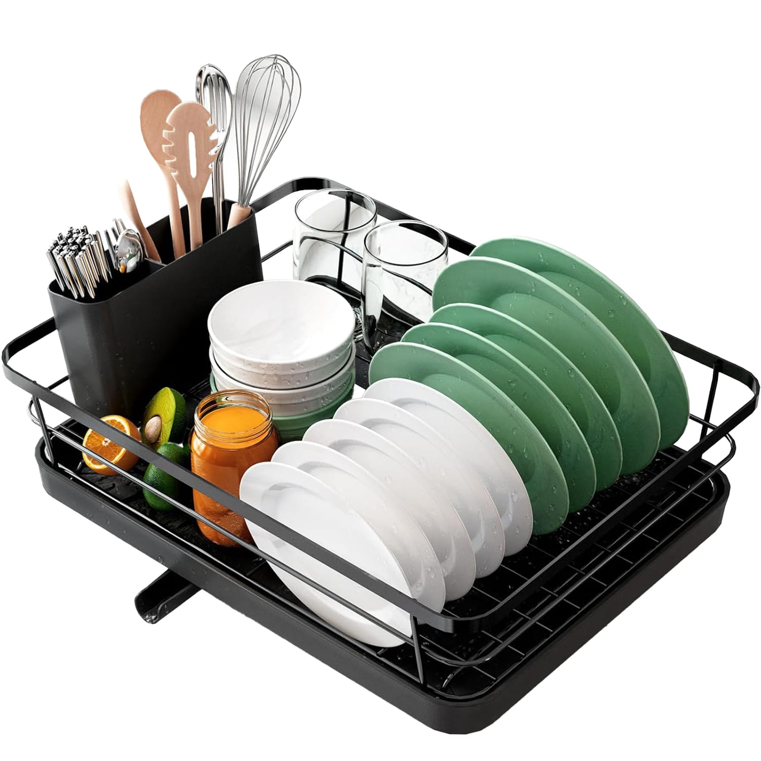 Scurgator Vase cu Suport de Scurgere Automata, Montaj in Chiuveta sau pe Blat, Pentru Farfurii, Tacamuri, Pahare, Cani, Dimensiuni 38x29x12 cm, din Inox 304, Negru – Default Title Scurgator Vase cu Suport de Scurgere Automata, Montaj in Chiuveta sau pe Blat, Pentru Farfurii, Tacamuri, Pahare, Cani, Dimensiuni 38x29x12 cm, din Inox 304, Negru – Default Title