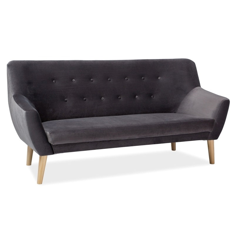 Canapea 3 locuri DECAL VELVET 180 CM – Gri inchis Canapea 3 locuri DECAL VELVET 180 CM – Gri inchis