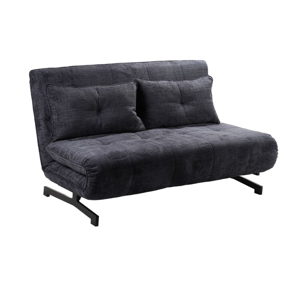 Canapea extensibila 2 locuri SCALEDA 142 CM – Gri inchis