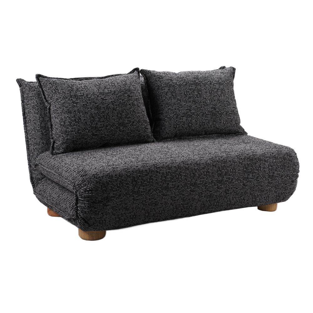 Canapea extensibila 2 locuri SOVAR 141 CM – Gri inchis