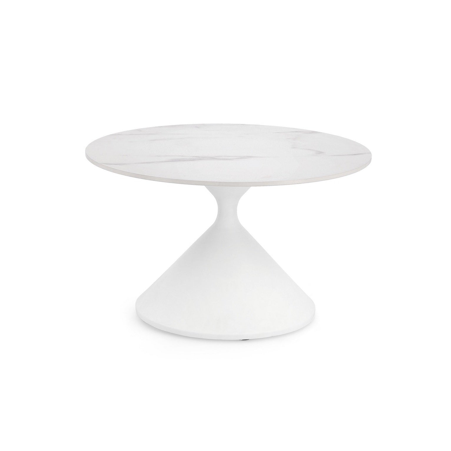 Masuta de cafea JOONA WHITE Ø70 x 40 CM – Alb