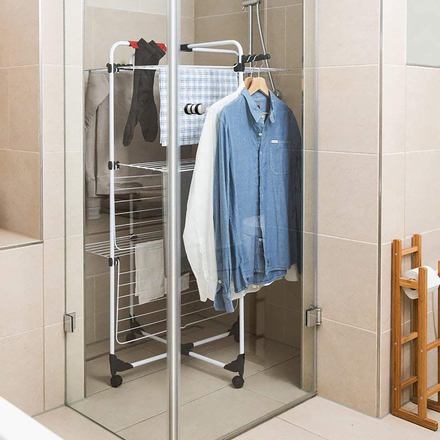 Uscator rufe vertical, mobil, suport umerase, suprafata uscare 30m Uscator rufe vertical, mobil, suport umerase, suprafata uscare 30m