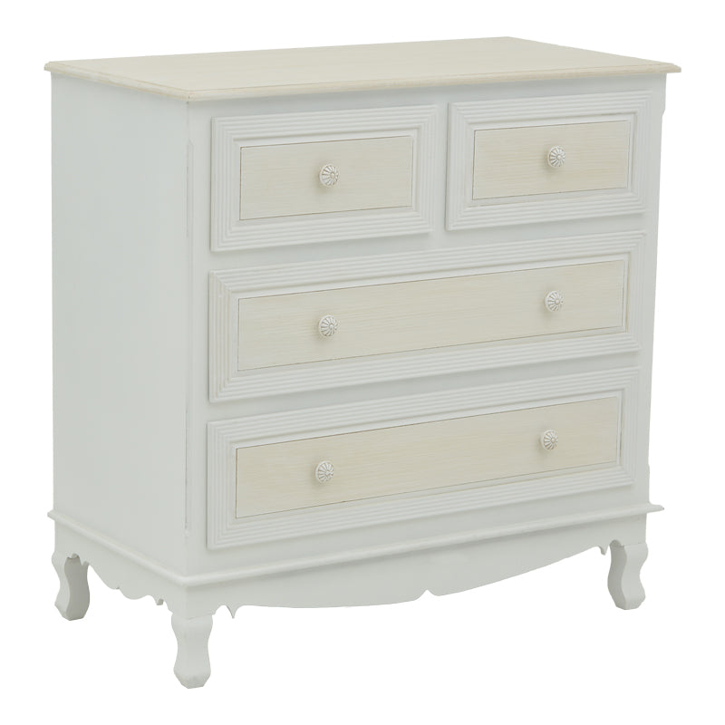 Comoda Joliene, Alb, 80x40x80 cm – Alb