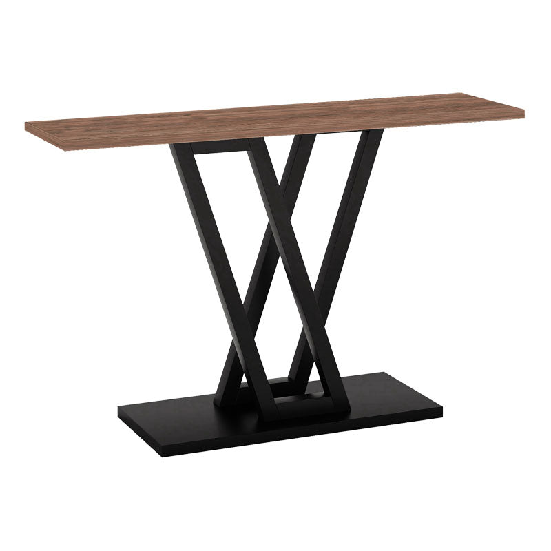 Consola Wirmo, Melamina si metal, 110x30x80 cm – Nuc-Negru