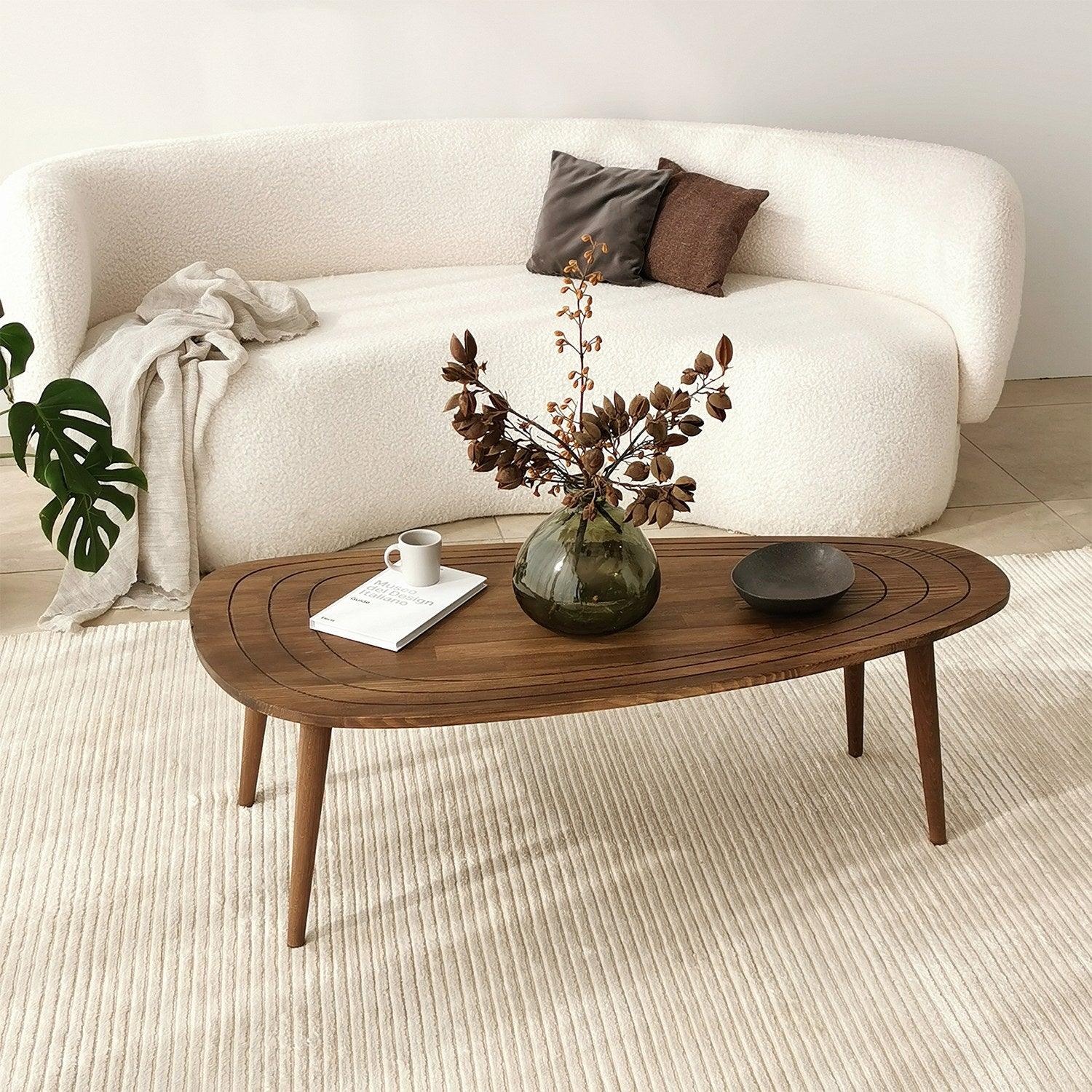 Masuta de Cafea, Lemn Masiv, 115x38x50 cm – Maro
