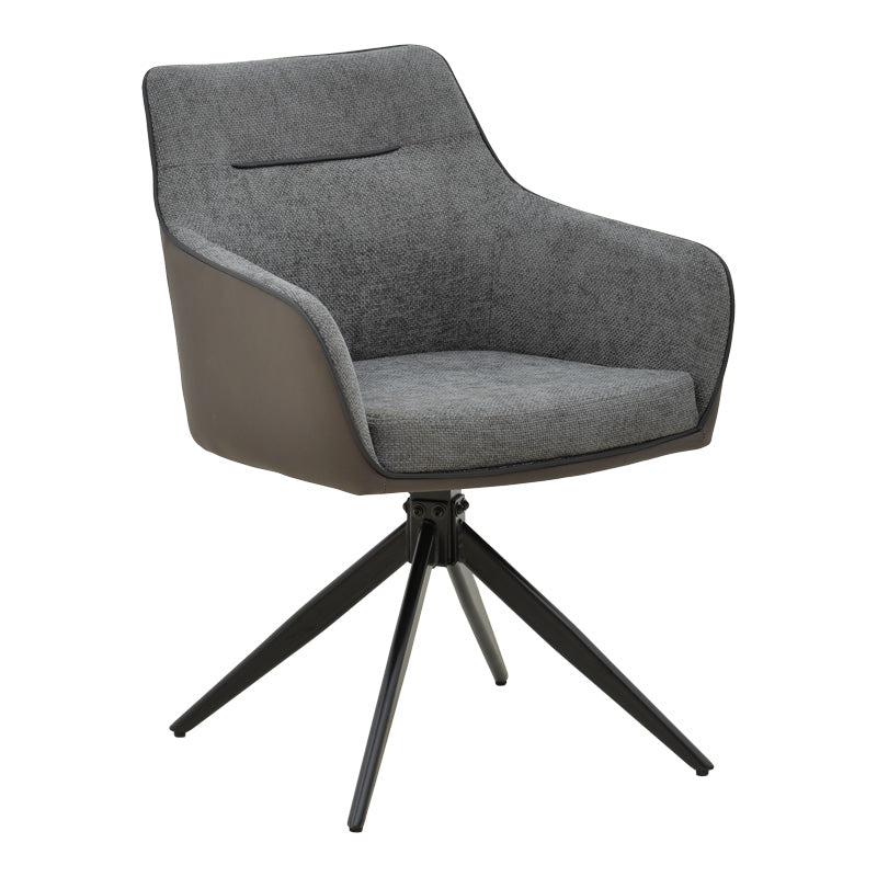 Fotoliu rotativ Debra, Bej – Gri, 64x60x83 cm – Gri
