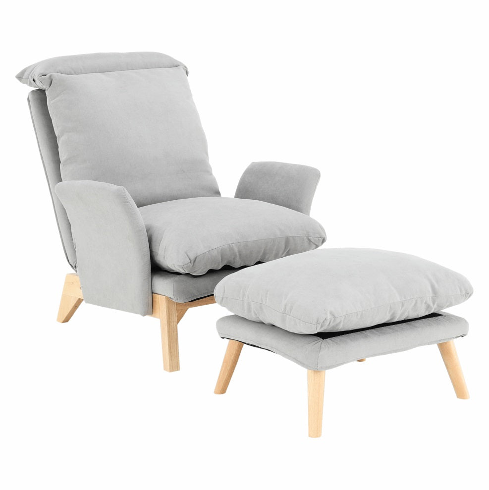 Fotoliu cu taburet QUISINE – Grey Fotoliu cu taburet QUISINE – Grey