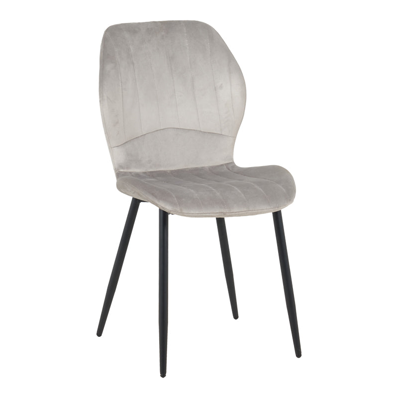 Scaun cu funcție Jelour, catifea și metal, gri – negru, 46x60x84 cm – Gri Scaun cu funcție Jelour, catifea și metal, gri – negru, 46x60x84 cm – Gri