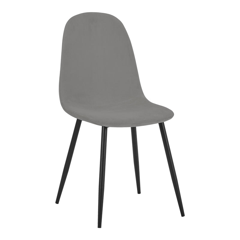Scaun de sufragerie Bella din catifea, gri, 44x52x89 cm – Gri Scaun de sufragerie Bella din catifea, gri, 44x52x89 cm – Gri