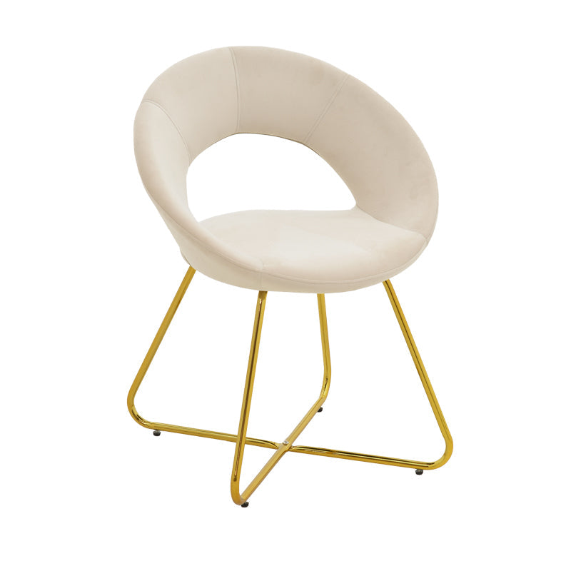Scaun Valentina, catifea si metal, 65x60x82 cm – Bej Scaun Valentina, catifea si metal, 65x60x82 cm – Bej