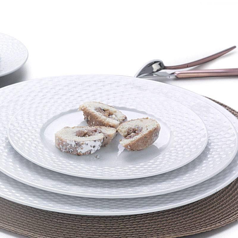 Serviciu de masa, 24 piese, Portelan, Alb – Alb Serviciu de masa, 24 piese, Portelan, Alb – Alb