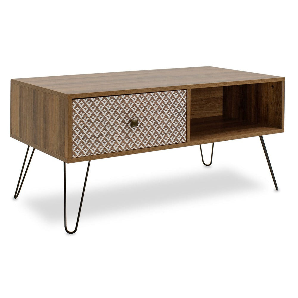 Comoda masuta de cafea Boho a, nuc, 100x50x46 cm – Nuc