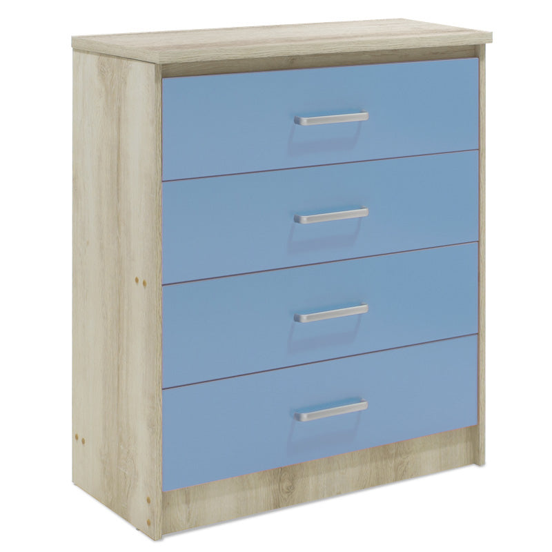 Comoda pentru copii cu 4 sertare Sertar Looney, castillo-albastru, 80x40x95 cm – Natur Comoda pentru copii cu 4 sertare Sertar Looney, castillo-albastru, 80x40x95 cm – Natur