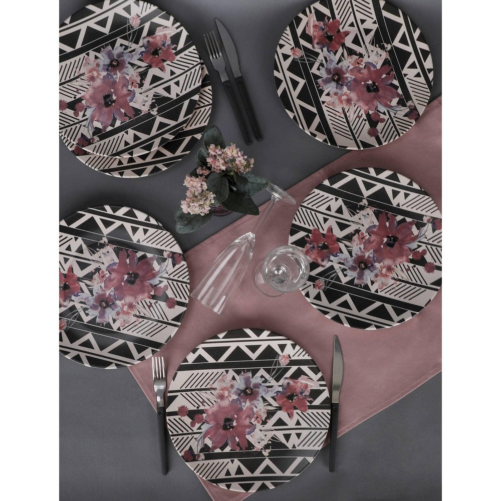 Set 6 Farfurii Maramu, Ceramica, 25 cm, 25×25 cm – Multicolor