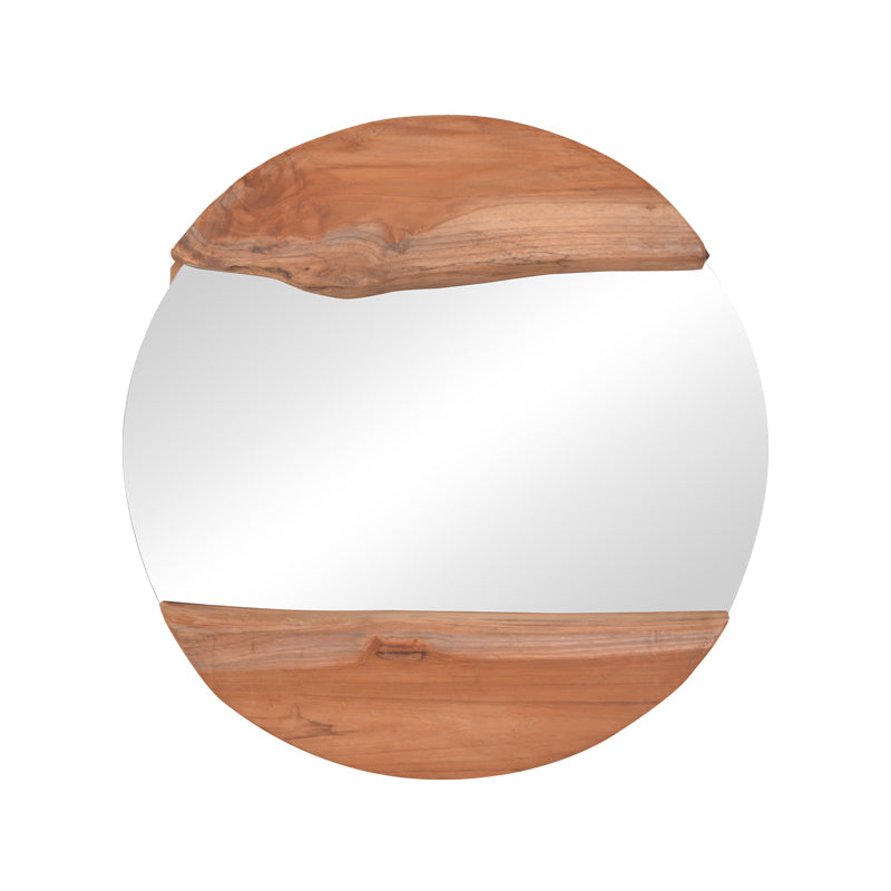 Oglinda Alkmen din lemn de tec, Natural, 60×60 cm – Natur