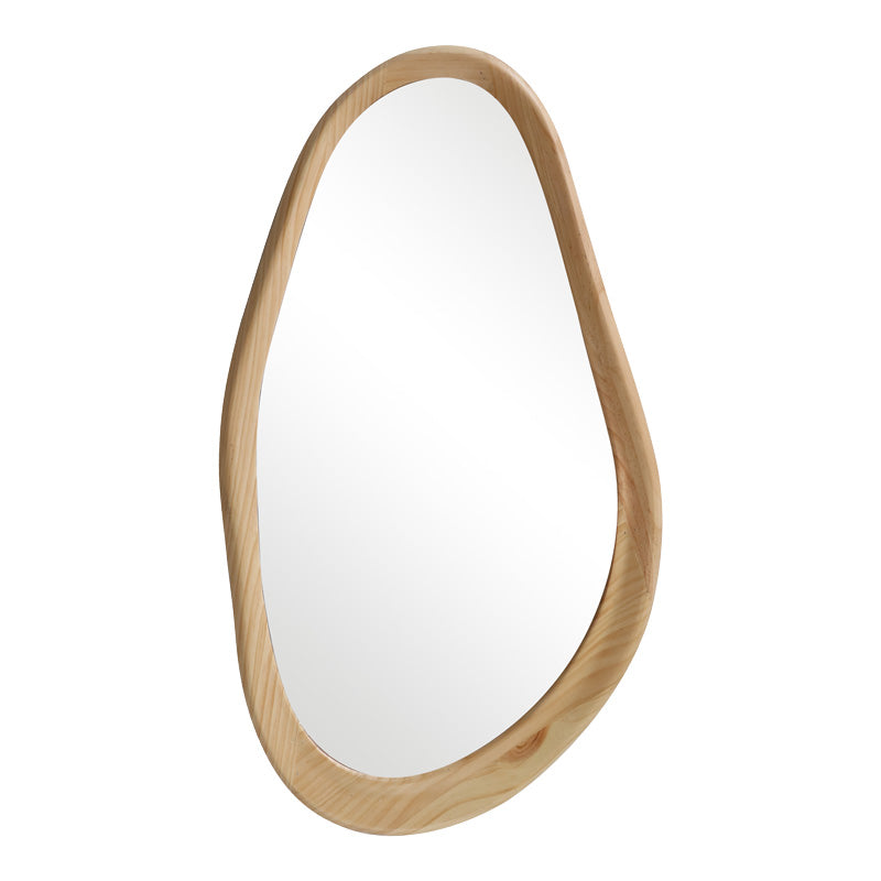 Oglinda ovala Baloa, MDF, 44×80 cm – Natur