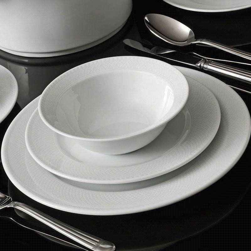 Serviciu de masă 53 bucăți ZUM53YT00, Alb, 25x25x2 cm – Alb