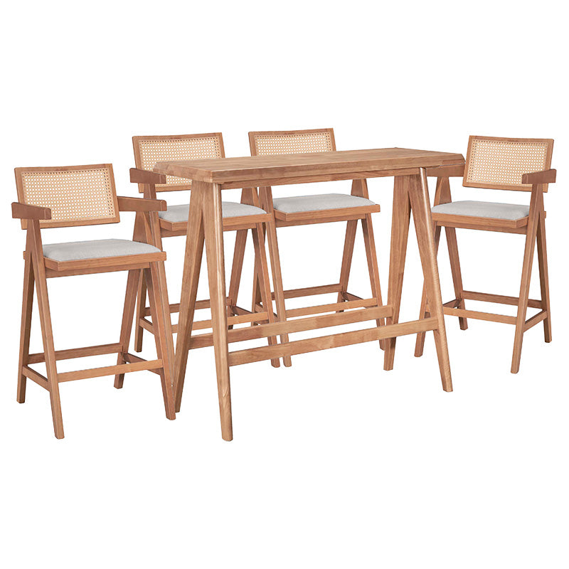 Set masa si scaune pentru sufragerie Winslow set 5 piese lemn de arbore de cauciuc, nuc deschis, 120x45x100 cm – Nuc Set masa si scaune pentru sufragerie Winslow set 5 piese lemn de arbore de cauciuc, nuc deschis, 120x45x100 cm – Nuc