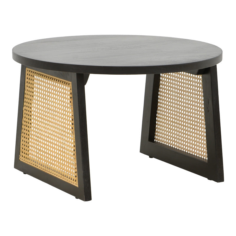 Masa Tamarind, Lemn de mango si ratan, 65x65x40 cm – Negru Masa Tamarind, Lemn de mango si ratan, 65x65x40 cm – Negru