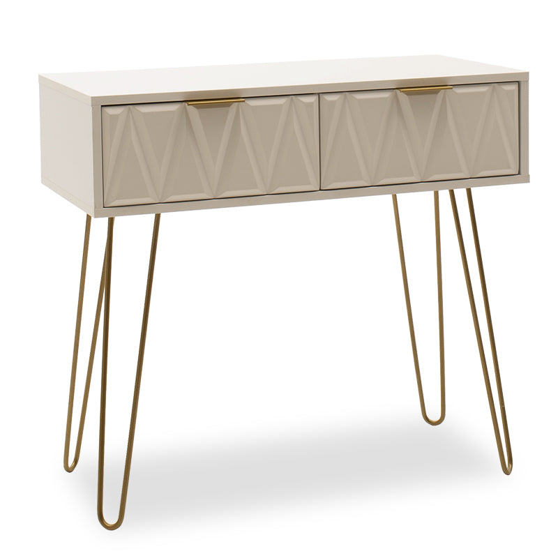 Consolă Model Isla, Alb/Auriu, 80x39x74 cm – Alb Consolă Model Isla, Alb/Auriu, 80x39x74 cm – Alb