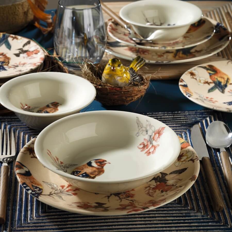 Serviciu de masă 24 bucăți NCHR24Y289019, Crem – Albastru închis – Roz – Alb, 25x25x2 cm – Crem – Albastru – Roz – Alb Serviciu de masă 24 bucăți NCHR24Y289019, Crem – Albastru închis – Roz – Alb, 25x25x2 cm – Crem – Albastru – Roz – Alb