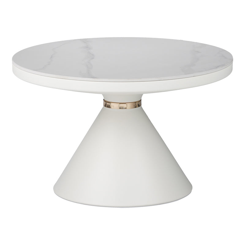 Masuta de cafea Coozlin metal marmura, alba, D70x40 cm – Alb Masuta de cafea Coozlin metal marmura, alba, D70x40 cm – Alb