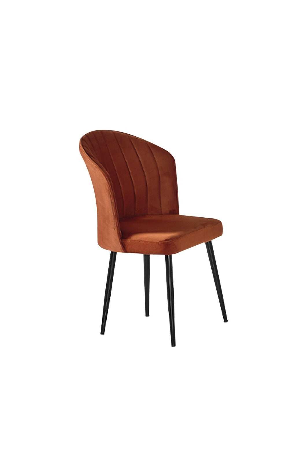 Set 2 scaune Rubi, Portocaliu – Negru, 52x42x85 cm – Portocaliu – Negru