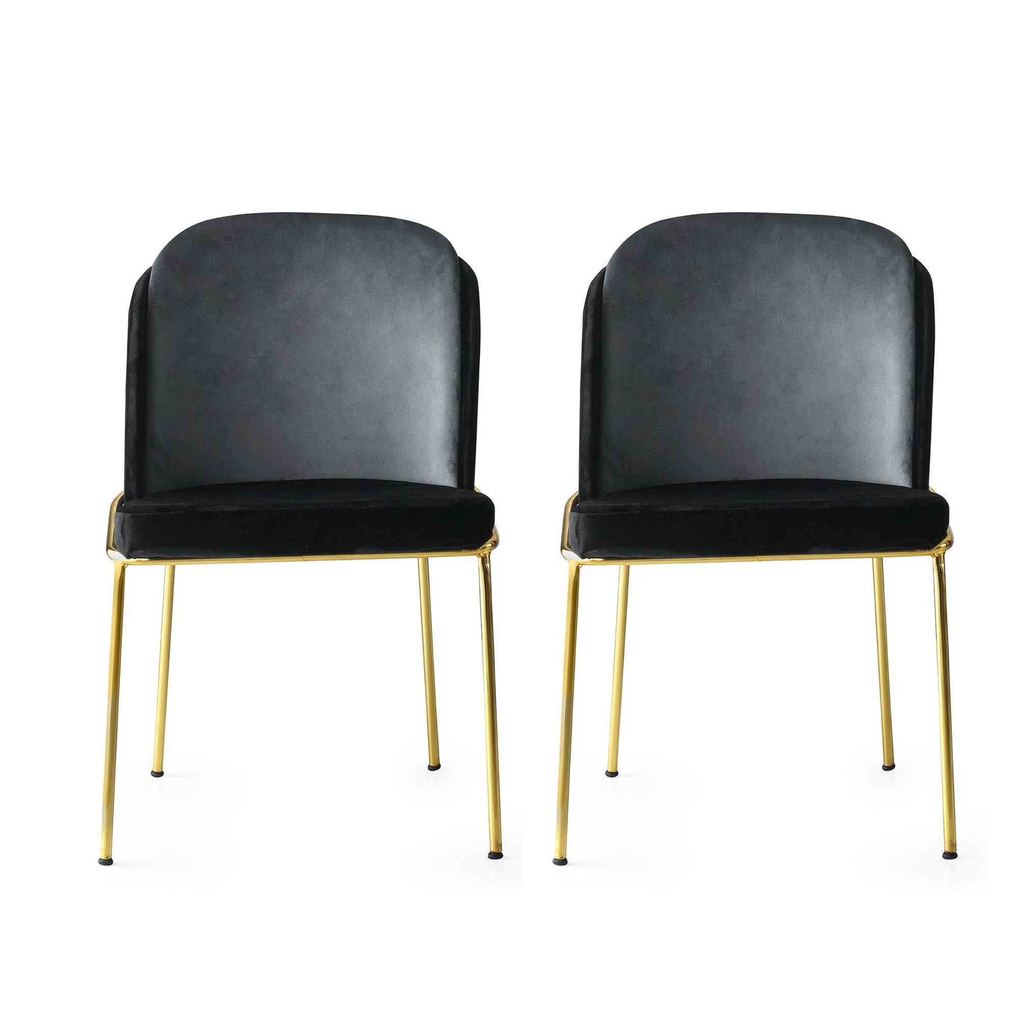 Set 2 scaune Dore – 103 V2, Negru – Auriu, 54x55x86 cm – Auriu – Negru