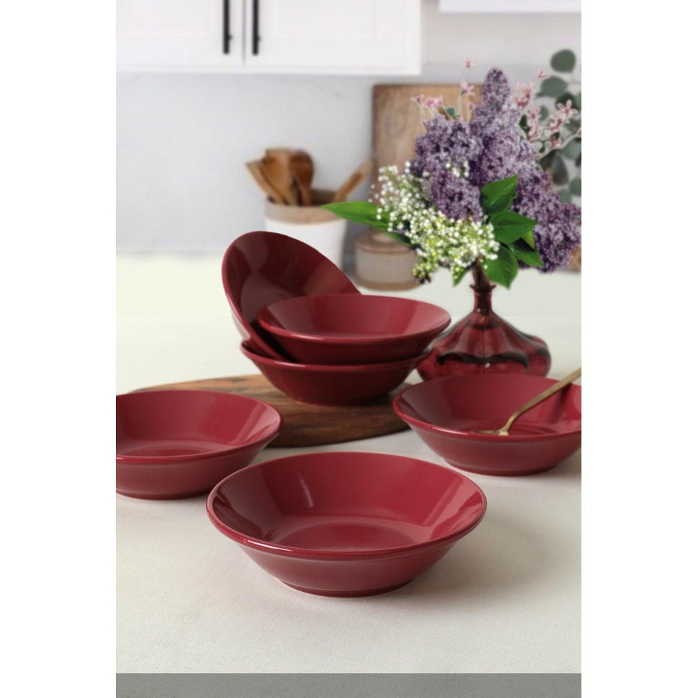 Set farfurii, Roșu, 18 cm – Rosu