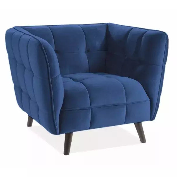 Fotoliu TOLEN VELVET – Albastru