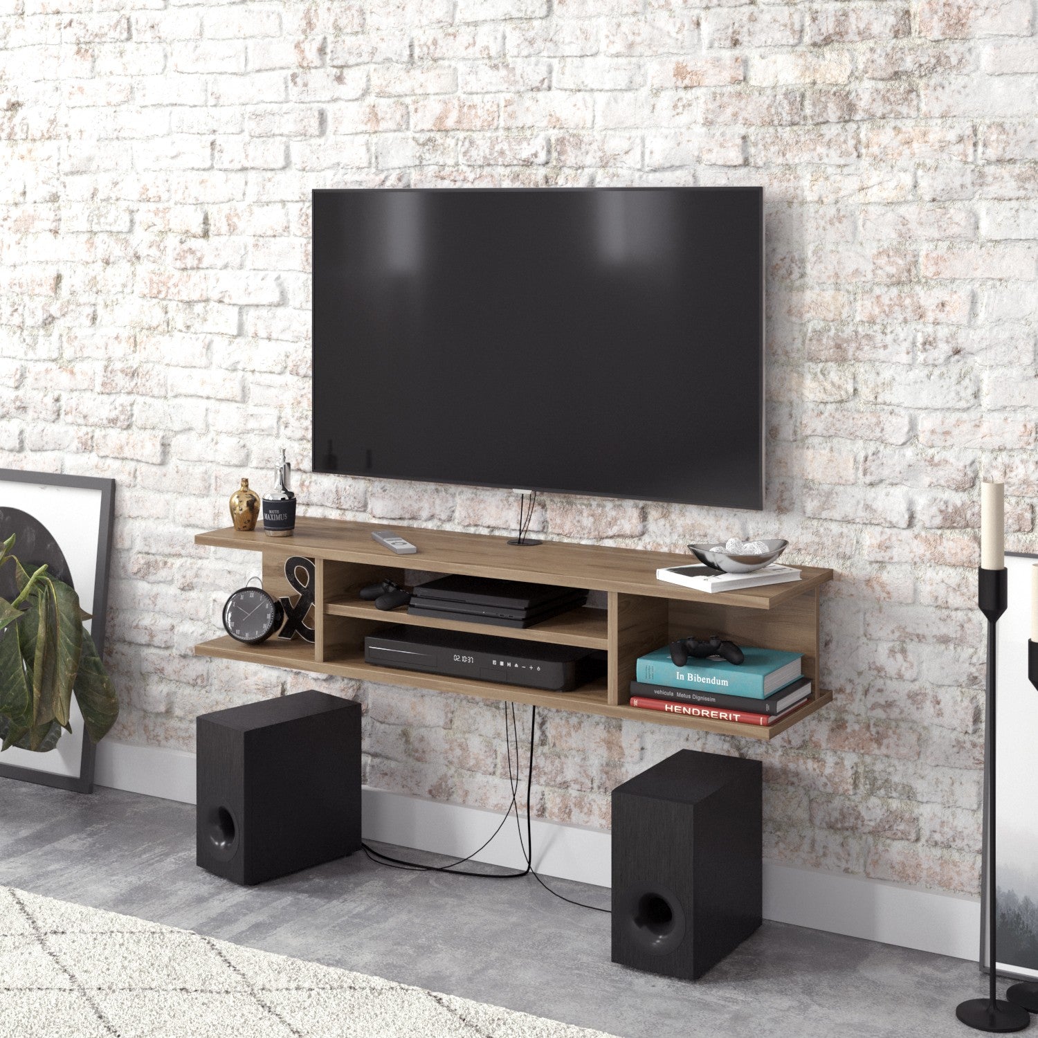 Comodă TV Pivot, Diverse culori, 120x30x23 cm – Nuc Comodă TV Pivot, Diverse culori, 120x30x23 cm – Nuc