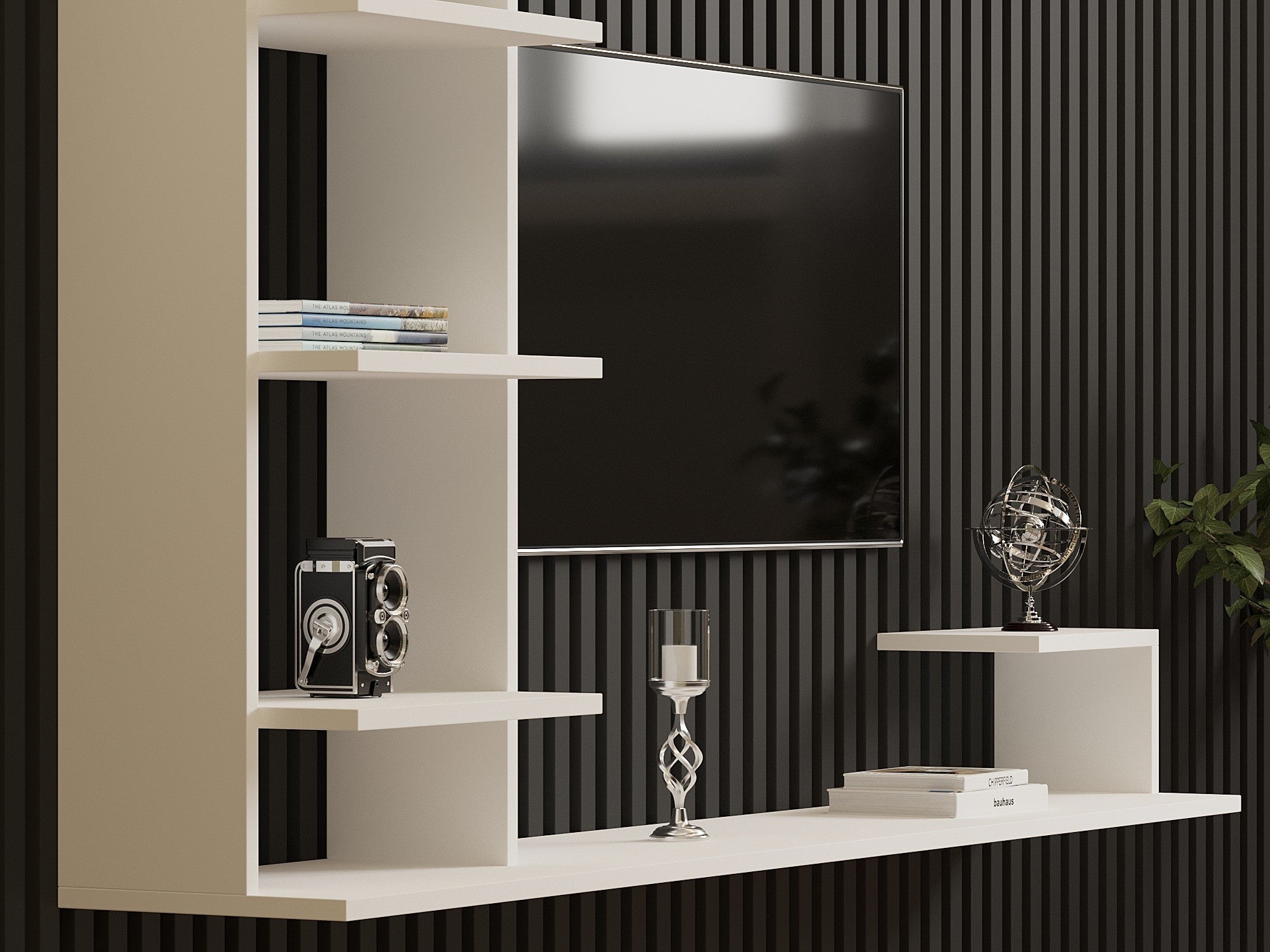 Comodă TV Noble, Diverse culori, 180x30x122 cm – Alb