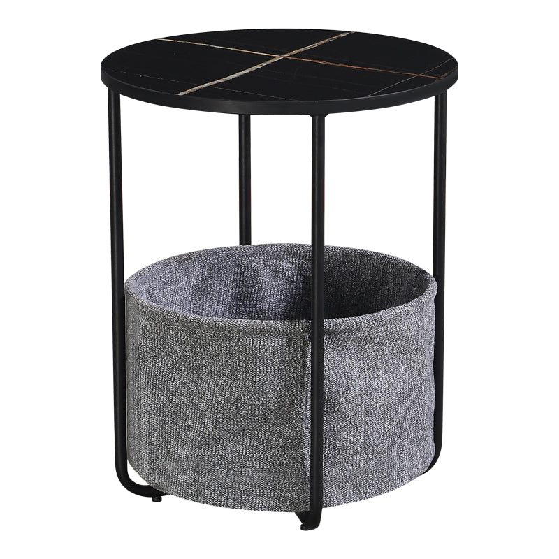 Măsuță auxiliară cu Fredami, și metal, Negru, 40×50 cm – Negru